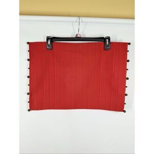 Unbranded Tableware Placemats Cloth Backing 8 Pieces Orange/brown beading detail